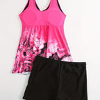 Women's Swimsuit with High Cut and Floral Print
