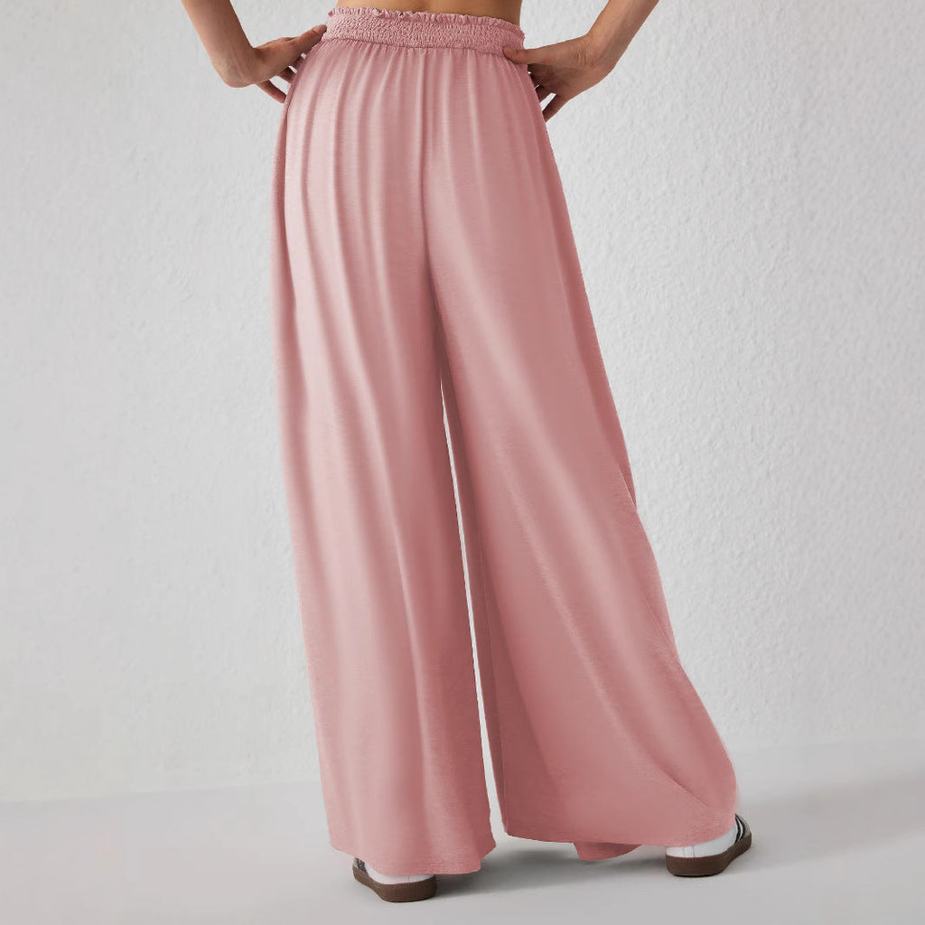 Women's Maxi Skirt with Elastic Waistband and Flowing Fabric
