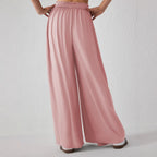Women's Maxi Skirt with Elastic Waistband and Flowing Fabric