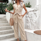 Women's Jumpsuit with Tailored Fit and Practical Pockets