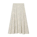 Women's Plaid Maxi Skirt with Flowing Cut