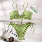Women's Bandeau Bikini with Double Straps and Ties