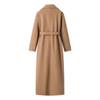 Women's Elegant Trench Coat with Epaulets and Waist Belt