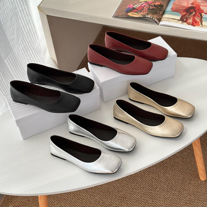 Women's Ballet Flats with Square Footbed