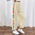 Women's Floral Print Lounge Pants with Elastic Waist