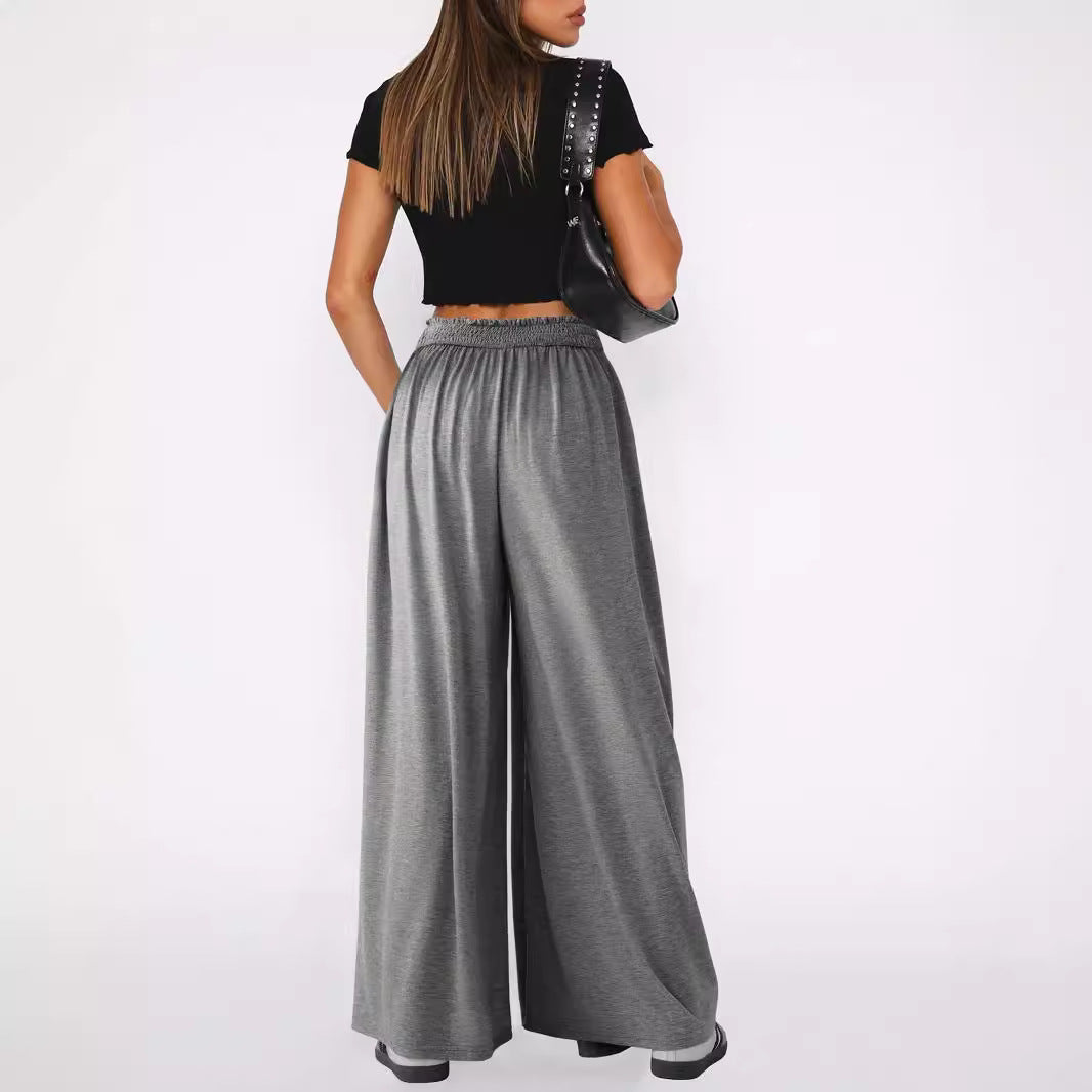 Women's Maxi Skirt with Elastic Waistband and Flowing Cut