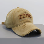 Men's Distressed Cotton Baseball Cap
