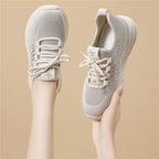 Women's Breathable Running Shoes with Shock-Absorbing Sole and Elastic Details