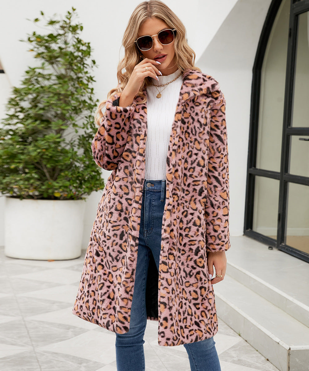 Women's Luxurious Leopard Print Coat