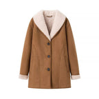 Women's Casual Coat with Extra Soft Lining and Button Placket