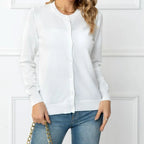 Elegant Knit Cardigan with Fine Buttons