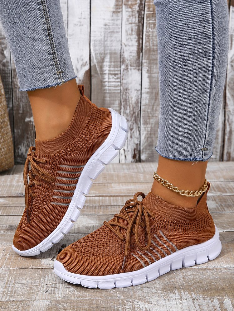 Women's Breathable Sport Sneakers with Elastic Cuff