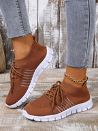 Women's Breathable Sport Sneakers with Elastic Cuff