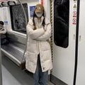 Women's Long Quilted Coat with Practical Pockets