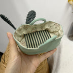 Miniature Linen Doll Bucket Hat with Floral Lining and Top Carry Loop