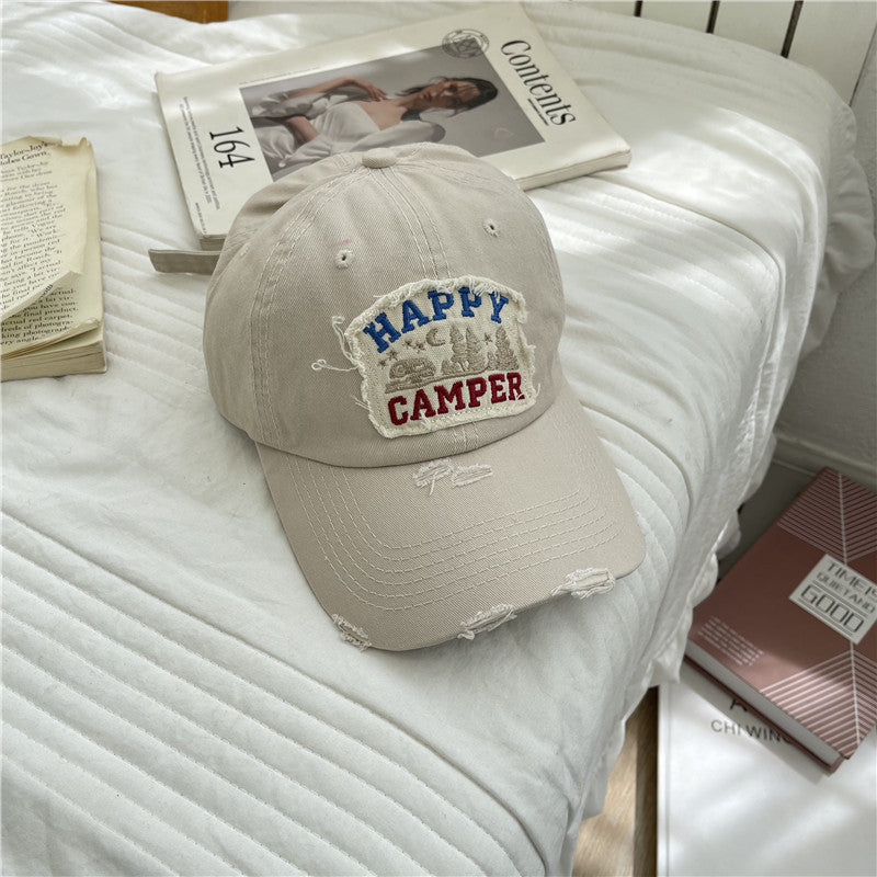 Men's Distressed Vintage-Inspired Baseball Cap