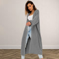 Women's Chunky Knit Cardigan with Open Cut