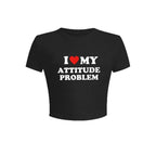 Women's Crop T-Shirt with Humorous Slogan