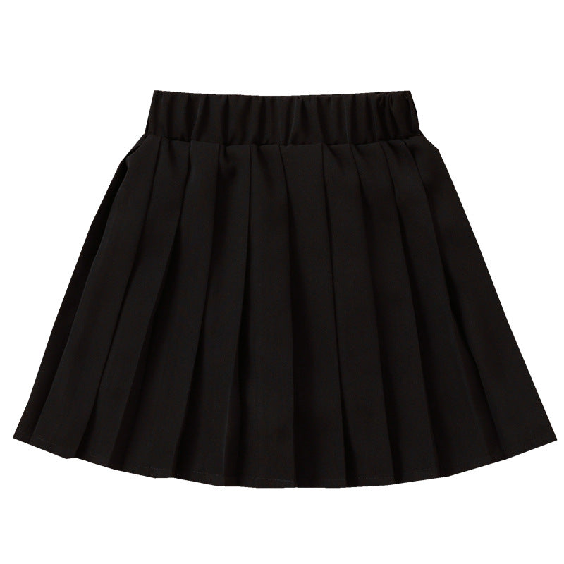 Women's Pleated Skirt with Elastic Waistband
