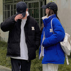 Women's Casual Quilted Jacket with High Collar and Side Pockets