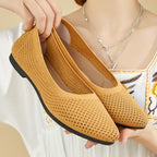 Women's Knit Ballerina Flats with Flexible Footbed