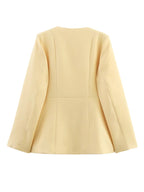 Women's Elegant Blazer Jacket with Fine Button Details and Practical Pockets