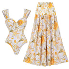 Women's Swimsuit and Maxi Skirt Set