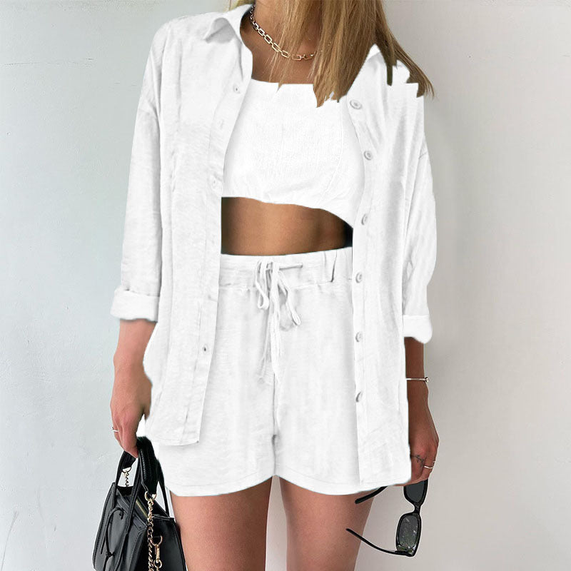 Women's Casual Two-Piece Linen Set