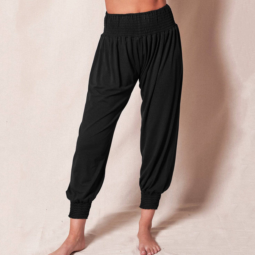 Women's Comfortable Casual Pants with Elastic Waist and Slim Cuffs