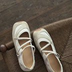 Women's Ballet Flats with Flexible Sole and Chic Strap Design