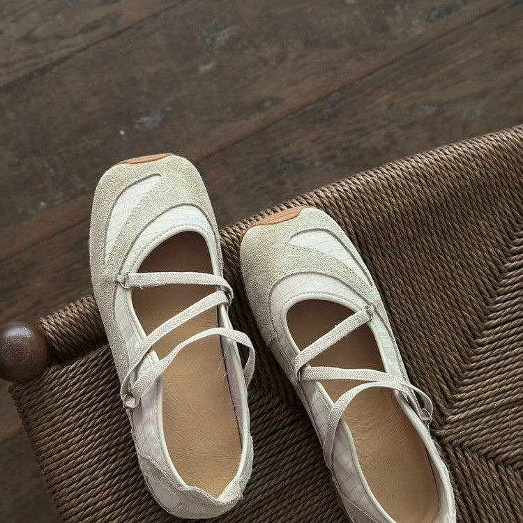 Women's Ballet Flats with Flexible Sole and Chic Strap Design