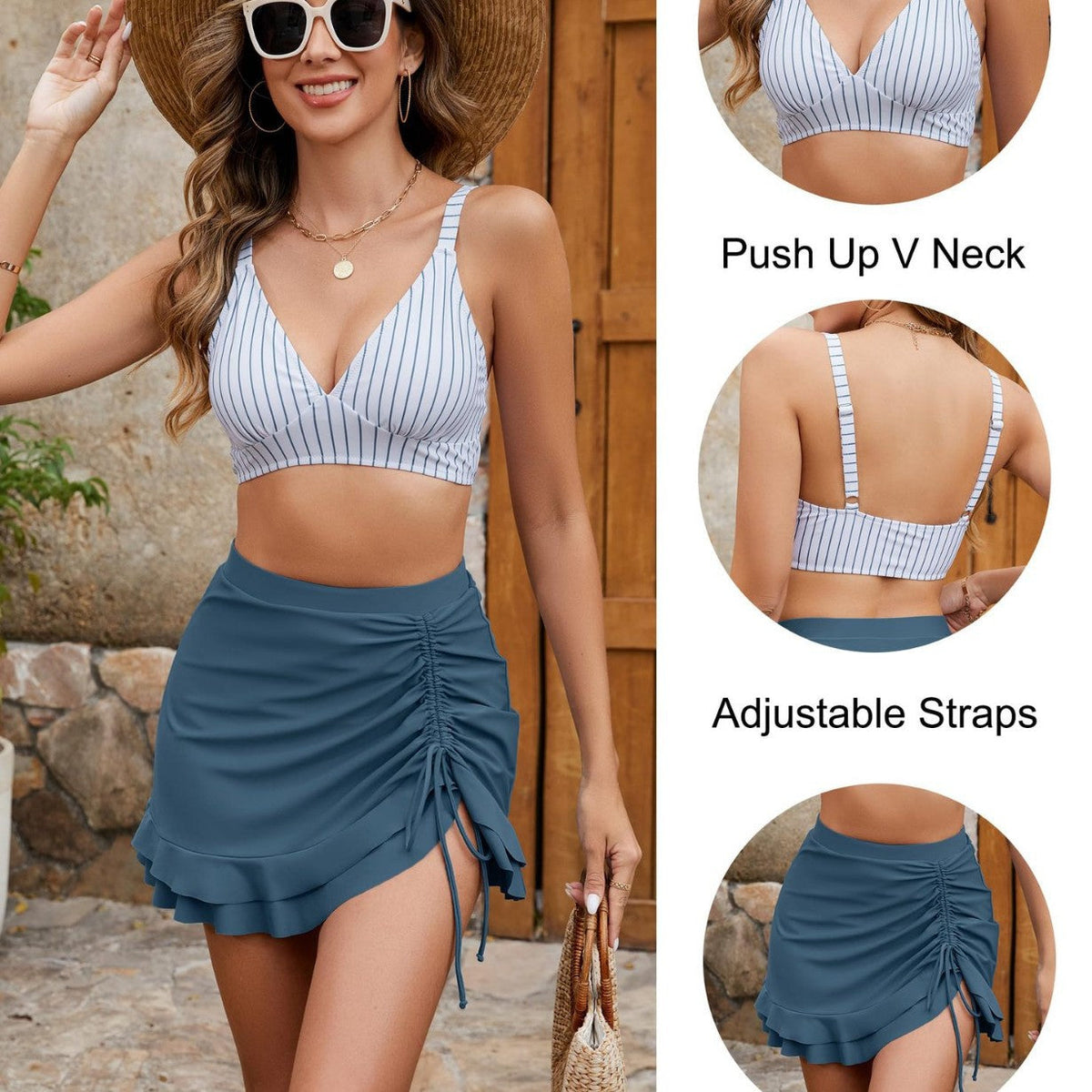 Women's Swimsuit with Ruffle Detail