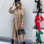 Long Shirt Blouse with Tie Belt
