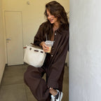 Women's Lightweight Linen Loungewear Suit