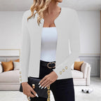 Women's Elegant Blazer with Decorative Buttons