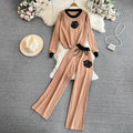 Women's Elegant and Comfortable Leisure Set with Floral Design