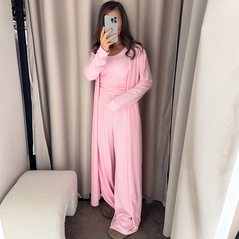 Women's Elegant Lounge Set with Cardigan