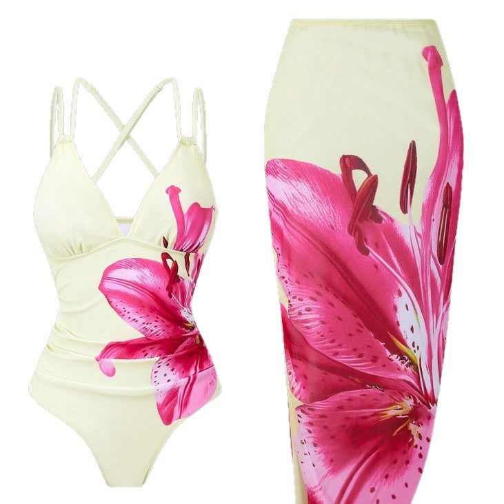 Women's Swimsuit with Elegant Floral Print