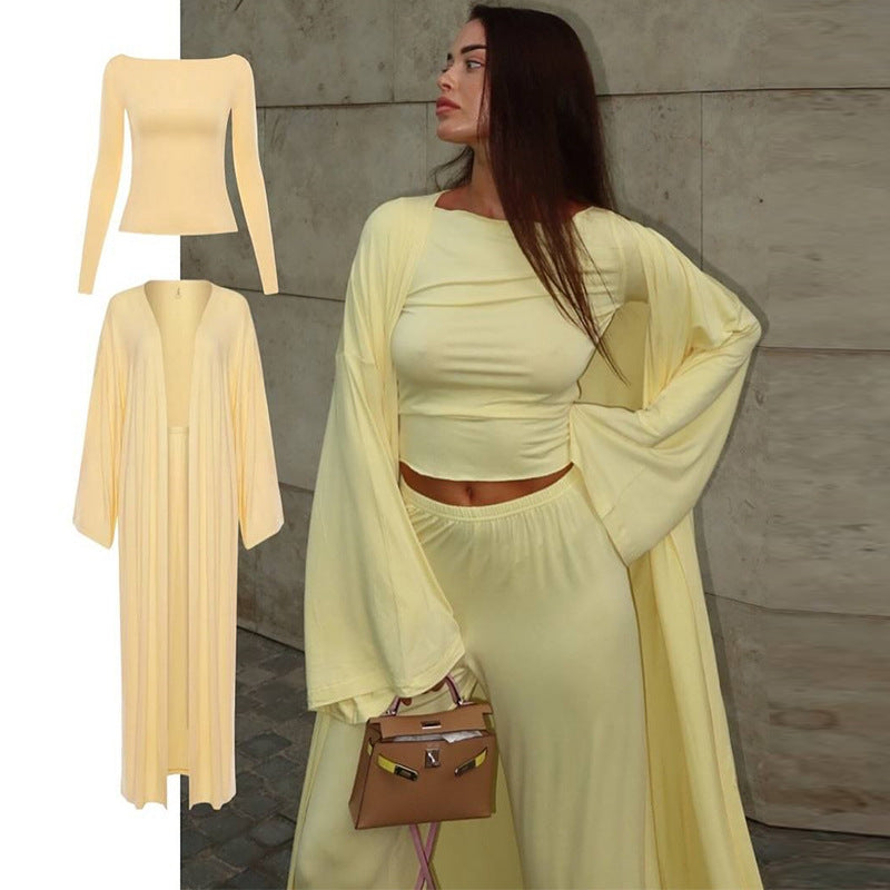 Women's Fashionable Longsleeve and Palazzo Set