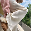 Women's Flowing Knit Pants with Soft Material and Elegant Hem