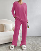 Women's Comfortable and Stylish Ribbed Lounge Set