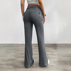 Women's Comfortable Palazzo Pants with Elastic Waistband and Casual Cut