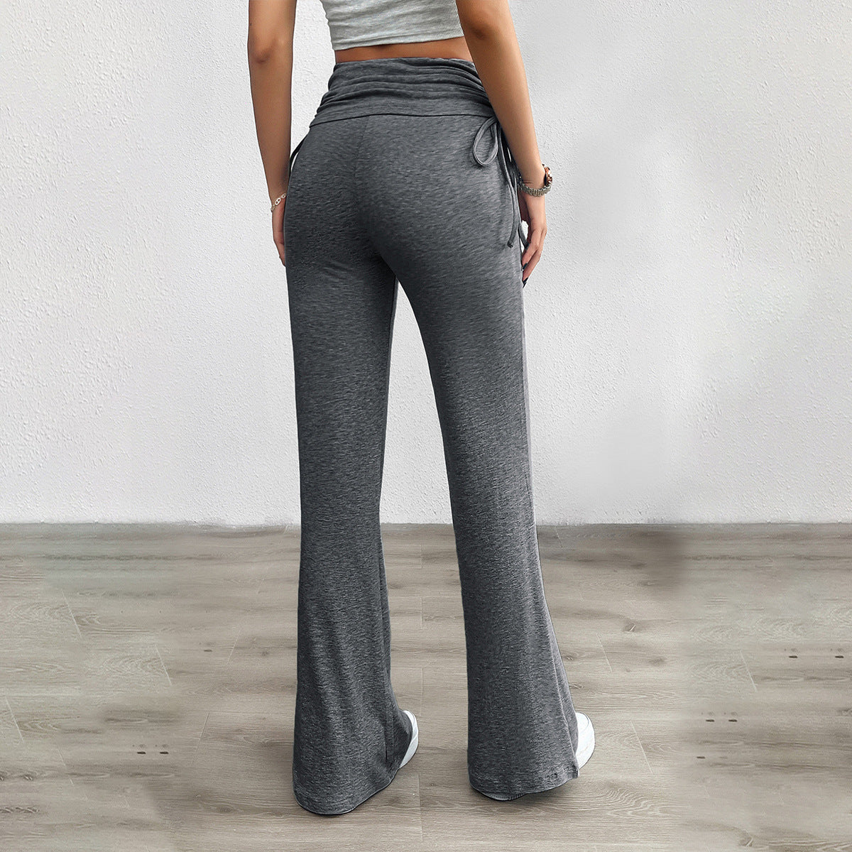 Women's Comfortable Palazzo Pants with Elastic Waistband and Casual Cut