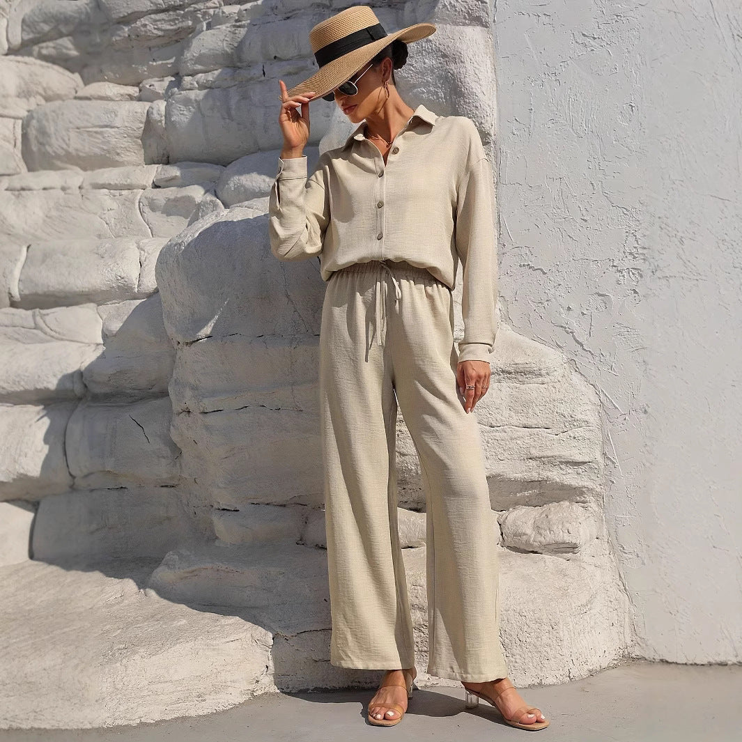 Women's Elegant Two-Piece Set with Relaxed Fit