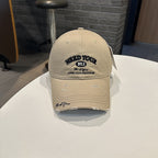 Men's Distressed Cotton Embroidered Baseball Cap