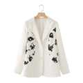 Women's Elegant Blazer with Floral Details