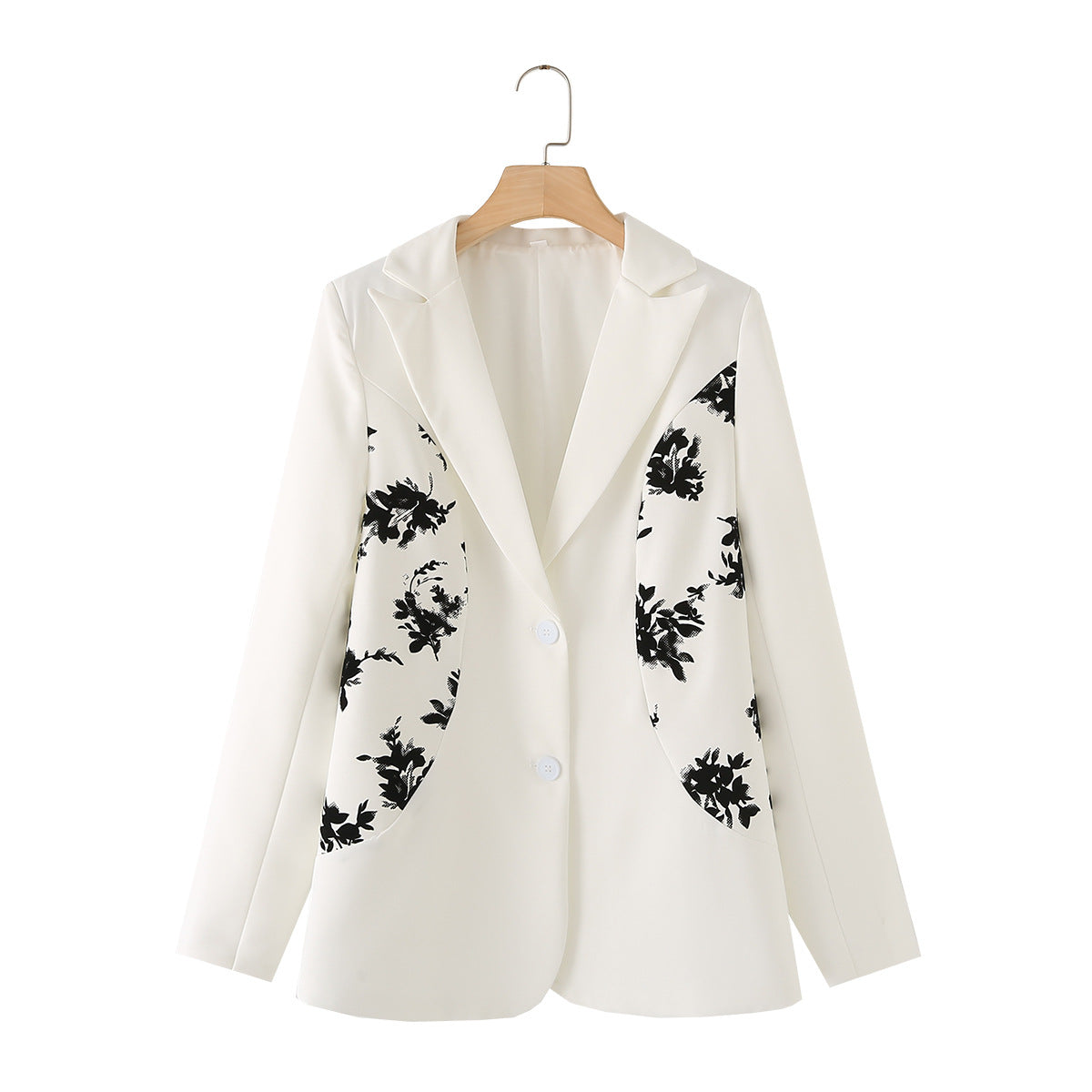 Women's Elegant Blazer with Floral Details