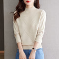 Elegant Ribbed Knit Sweater