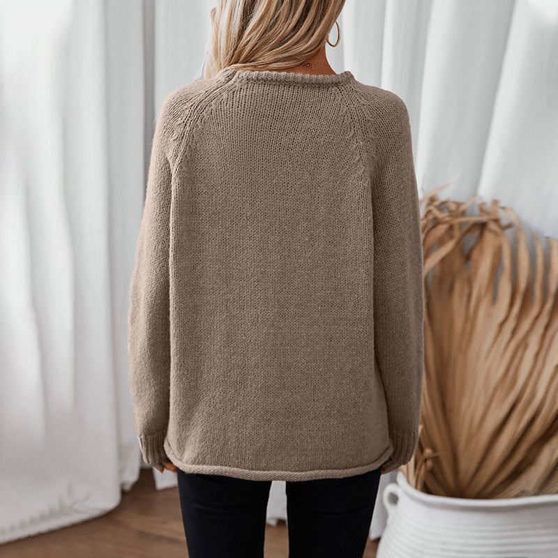 Women's Cozy Wide-Cut Knit Sweater