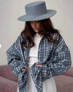 Women's Long-Sleeve Shirt in Casual Plaid